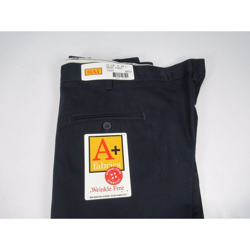 A+ by SAI MENS Pants 7004 NAVY SIZE 48 W48‎ L37 SCHOOL UNIFORM NOT HEMMED